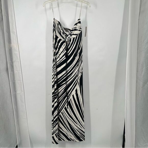 Tommy Bahama Strapless Front Knot Black and White Maxi Dress Size Small - Picture 1 of 10